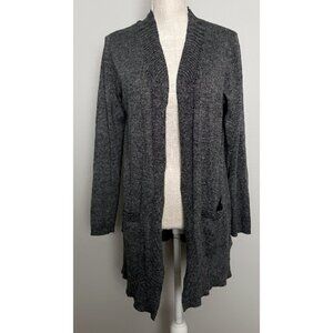 Women's Black w White Tribekka 44 Long Sleeve Cardigan w Pockets